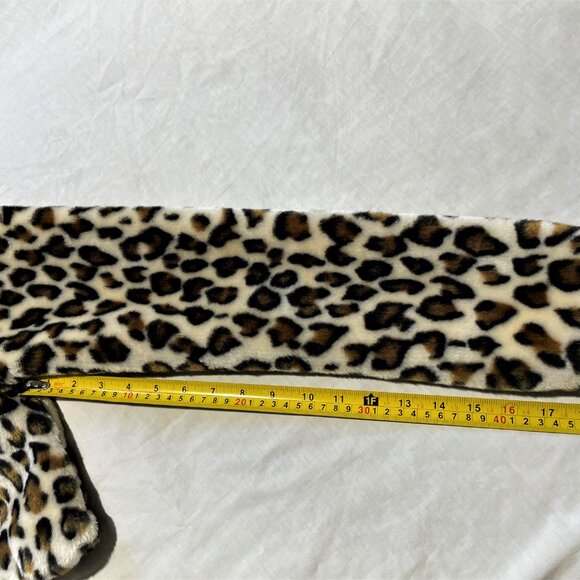 Wet Seal faux fur cheetah print leopard trim jacket womens small RN#78749 - Picture 7 of 9
